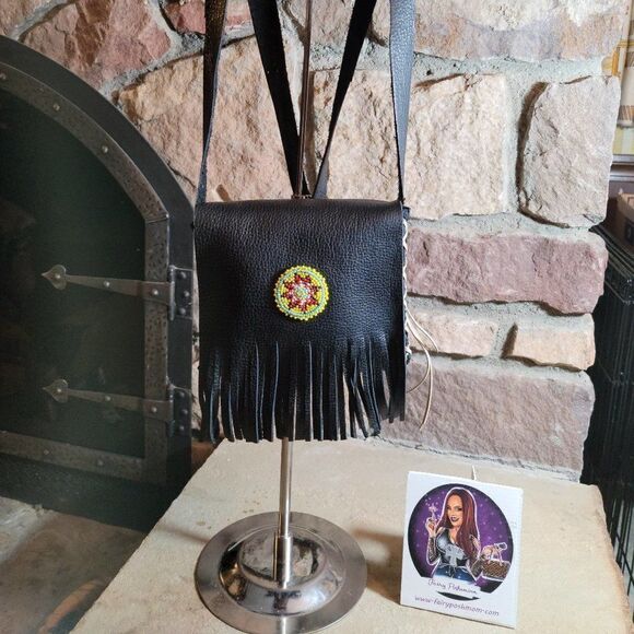 🔷️Genuine Bison Hide Crossbody Purse or Bag by Native Americans BNA12 - Picture 1 of 7